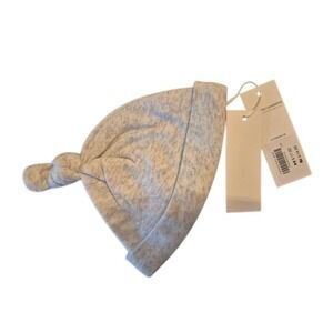 Janie and Jack Baby‎ Infant Newborn Hat Gray White Cotton Blend 0-6 Months